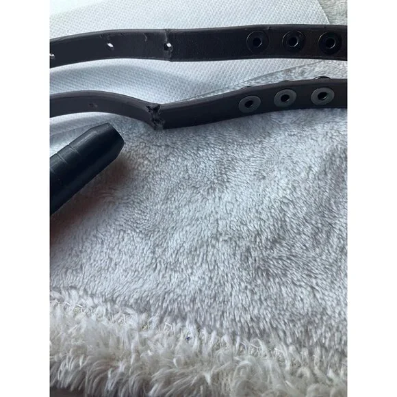 Double Studded Leather Belt Womens Sz Medium Brown Boho Goth Grunge*READ - Picture 6 of 8